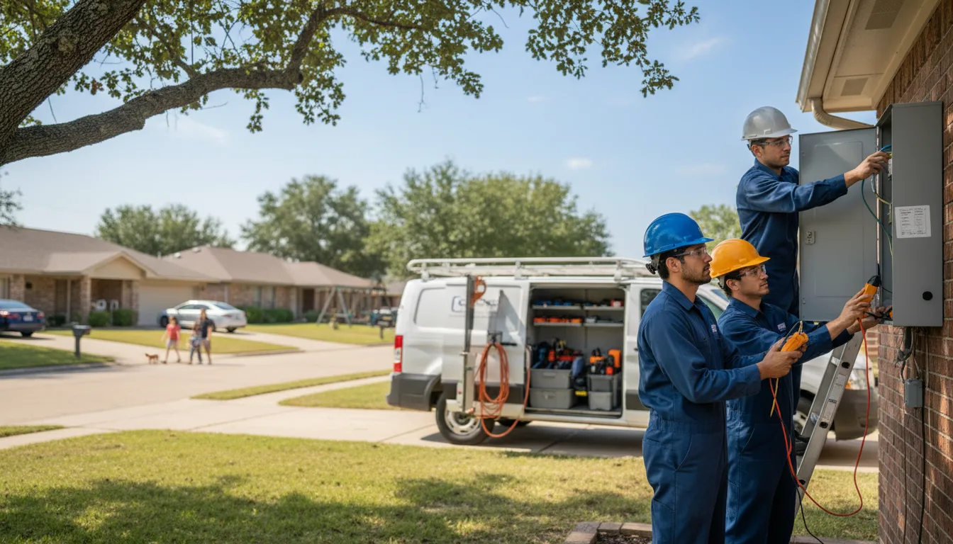 Certified electrician providing emergency electrical services in Cromwell, OK